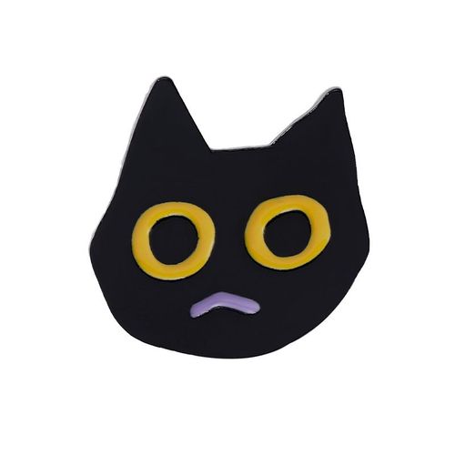 Broche En Émail De Chat Noir Mignon, Plante Quantique, Fleur En Pot, Pierres D'ange, Insigne En Métal De Dessin Animé De Chat, Épinglettes Punk, Accessoires De Bijoux