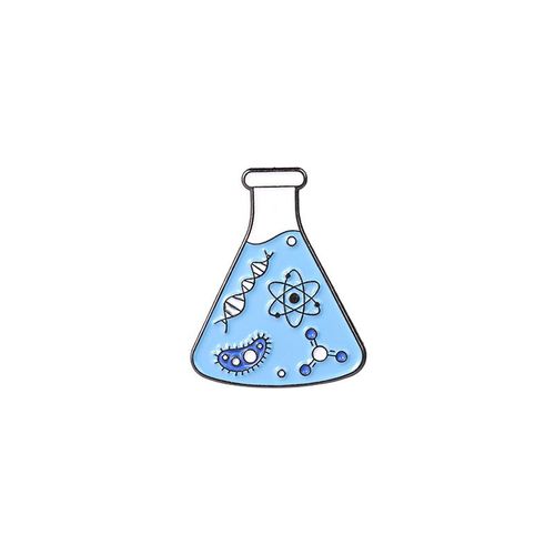 Broche En Émail D'art Scientifique Créatif, Tube À Essai, Microscope À Adn, Formule Chimique, Badge En Métal, Épinglettes Punk, Cadeau De Bijoux Chimiques