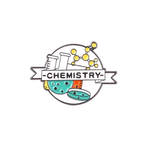 Broche En Émail D'art Scientifique Créatif, Tube À Essai, Microscope À Adn, Formule Chimique, Badge En Métal, Épinglettes Punk, Cadeau De Bijoux Chimiques