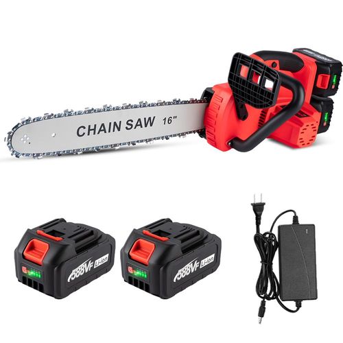 Tronçonneuse à batterie 36V (2x18V) Li-Ion 40cm Tronçonneuse BL Avec deux batteries lithium 588vf