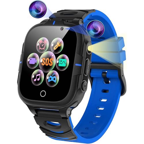 Montre Connect¿¿E Enfant Avec Sos Appel, Montre Enfant Garcon Fille Avec 24 Jeux ¿¿Ducatifs, Montre Telephone Enfant R¿¿Veil Cam¿¿Ra Musique Vacances Cadeau 3-12 Ans