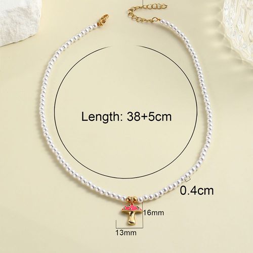 Collier De Perles En Acier Inoxydable Pour Femme, Pendentif Incrusté, Collier Rose, Fermoir, Mignon, Chambres Plus Lentes, Livraison Gratuite