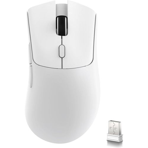 ¡Á Attack Shark R1 59 G Souris De Jeu Sans Fil L¿¿g¿¿re Tri-Mode, Connectivit¿¿ 2,4 Ghz/Bluetooth/Filaire, 5 Boutons Programmables, 6 Dpi R¿¿glables Jusqu'¿¿ 18 000, Pixart Paw3311- Blanc