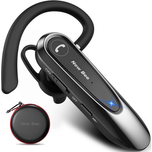 Oreillette Bluetooth Sans Fil Avec Dual Mic V5.0 Main Libre Bluetooth Oreillette Avec 20h De Temps De Conversation Mic Mute Connexion De Deux Appareils Pour Iphone, Android Et Pc