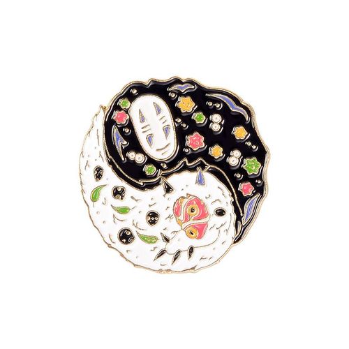 Broche À Revers Drôle Tai Chi En Émail, Collection D'épingles, Chauve-Souris, Poisson Rouge, Renard, Chat, Lapin, Loup, Badge Animal Créatif, Bijoux Punk Pour Couple
