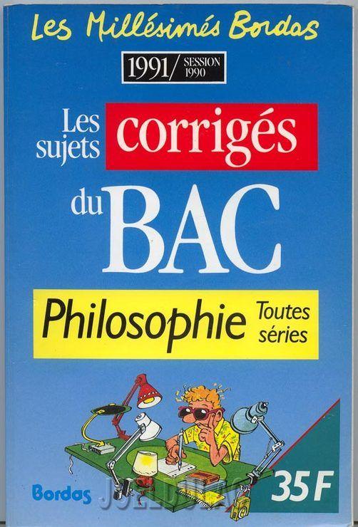 Sujet Bac B Philo 1990