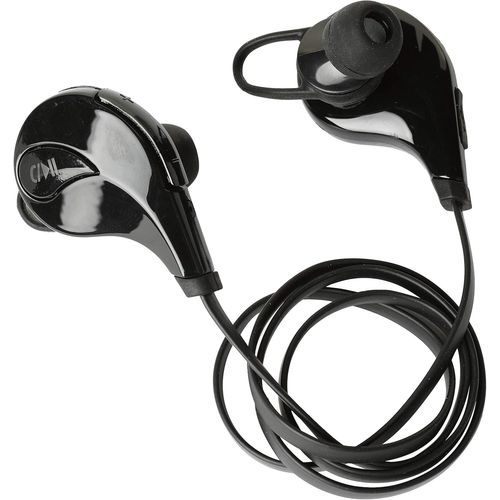 Ecouteurs Bluetooth Sport Pour Htc U12 + Smartphone Sans Fil Bouton Son Kit Main Libre Intra-Auriculaire Universel (Noir)
