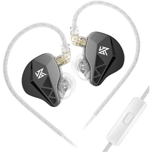 Kz Edxs ¿¿couteurs Intra-Auriculaires 10 Mm Pilote Dynamique Hifi 3D En M¿¿tal, ¿¿couteurs Filaires Kz Iems Avec Son Haute R¿¿solution Et Cable Amovible (Avec Micro)