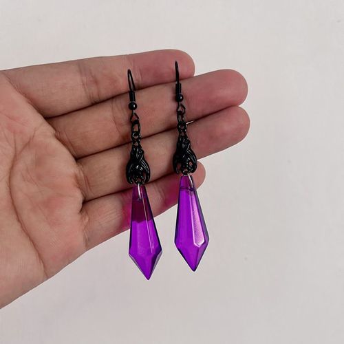 Boucles D'oreilles Gothiques En Cristal De Chauve-Souris Venom Vert Pour Femmes Et Filles, Bijoux De Sorcière Pprédéterminée, Pendentif Vampire, Crochets D'oreille, Accessoires De Mode, Cadeau