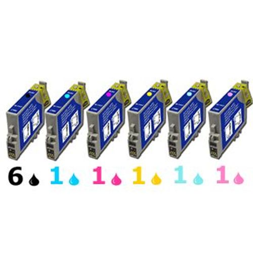 11 cartouches encre compatible Epson 6 noires et 5 couleurs Epson R200 R220 R300 R320 R340 RX500 RX600 RX620