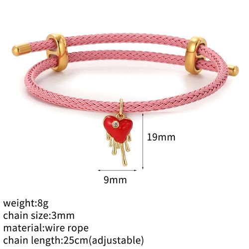 Bracelet À Breloques En Forme D'éléphant Et D'étoile Turc, Mauvais ¿Il Bleu, En Forme De C¿Ur, Style Boho, Tressé, Equipé D'un Fermoir Réglable En Acier Inoxydable, Pour Femme