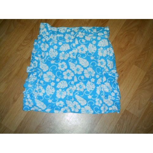 Jupe Teens Moving Bleu Turquoise Et Blanche Taille 10 Ans Tbe