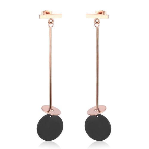 Boucles D'oreilles Longues En Acier De Luxe Pour Femmes, Multialer, Couleur Argent, Noir, Rose, Goutte D'eau, Bijoux De Déclaration De Mariage
