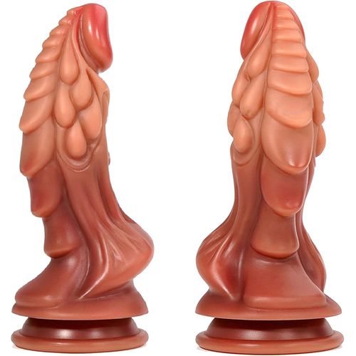 22cm * 5.2cm Gode R¿¿Aliste Avec Ventouse Puissante Gode En Silicone Souple Gode ¿¿Pais Surdimensionn¿¿,Plug Anal En Silicone Bdsm Avec Ventouse Puissante Gode En Silicone Souple