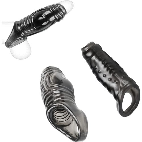 2pcs Silicone Gaines Pour P¿¿Nis - Manchons En Silicone Pour L'agrandissement Du P¿¿Nis Am¿¿Lioration De L'¿¿Rection Jouets ¿¿Rotiques Pour Hommes Adultes Pour Les Couples