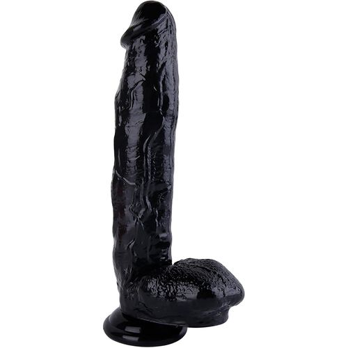 Grand Godemich¿¿ R¿¿Aliste Gode En Gel De Silice ¿¿ Ventouse Pour Le Jeu ¿¿ Mains Libres Butt Veines R¿¿Elles Stimuler Le Point G Plug Anal Jouet Pour Femme Et Homme Jouets Sexuels (Black)