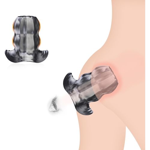 Plug Anal Buttplug Godemich¿¿ Anal,Creux ¿¿Carteur Anal Sp¿¿Culum,8 Options,Plug Anal Expander Pour Douche Anale,Douche Anale Femme Homme,Plug Butt Expansion Anal Lavement (Transparent Noir,S)