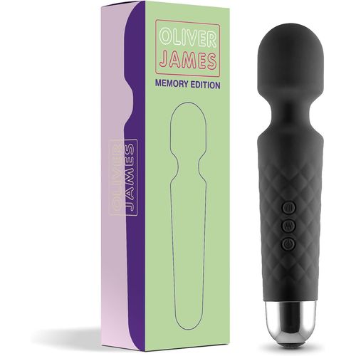 Masseur Personnel Sans Fil Avec 8 Gammes De Vitesses Ultra-Puissantes Et 20 Impulsions Masseur ¿¿ Baguette Th¿¿Rapeutique Personnel - Rechargeable Par Usb - (Masseur Noir Avec Fonction M¿¿Moire)
