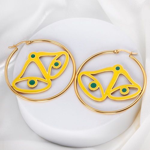 Boucles D'oreilles Cloche De Noël En Acier Inoxydable, Bijoux De Luxe Pour Femmes, Cadeau D'amoureux, Couleur Or Jaune, Vente En Gros