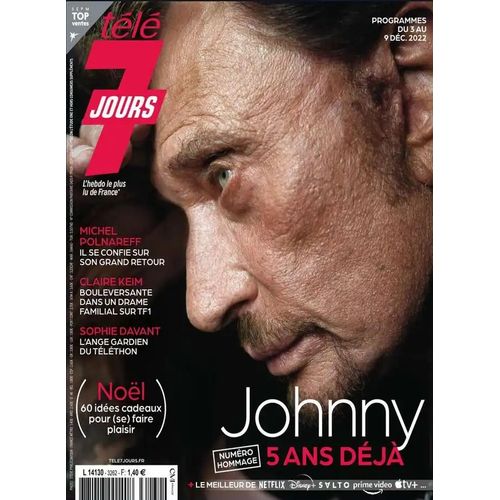 Tele 7 Jours 3262 2022 Johnny Hallyday/Claire Keim/Gerard Lanvin Artus/Polnareff