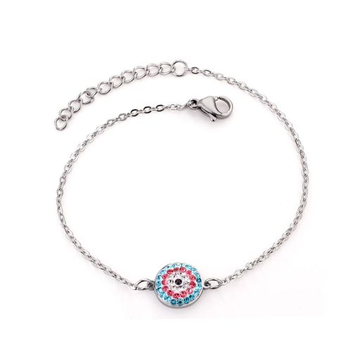 Luxusteel-Bracelets Ronds Colorés En Acier Inoxydable, Extensions Sans Décoloration, Zircone Cubique, ¿Il Bleu, Nouveau Style, Turquie, Contre-Indiqué