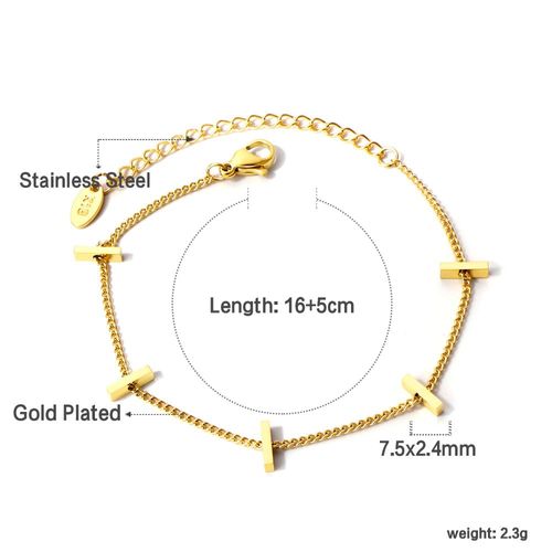 Luxusteel-Bracelets En Acier Inoxydable Plaqué Or 18 Carats Pour Femmes Et Filles, Carré Blanc, Cubique, Contredit, Luxe, Réglable, Nouveau, 2023