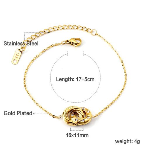 Luxusteel-Bracelets En Acier Inoxydable Plaqué Or 18 Carats Pour Femmes Et Filles, Carré Blanc, Cubique, Contredit, Luxe, Réglable, Nouveau, 2023