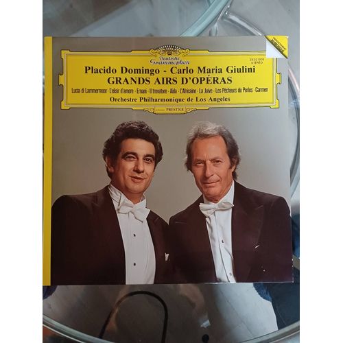 Vinyle 33 Tours Placido Domingo-Carla Maria Giulini. Grands Airs D'opéras. Deutsche Grammophon.  Collection Prestige.