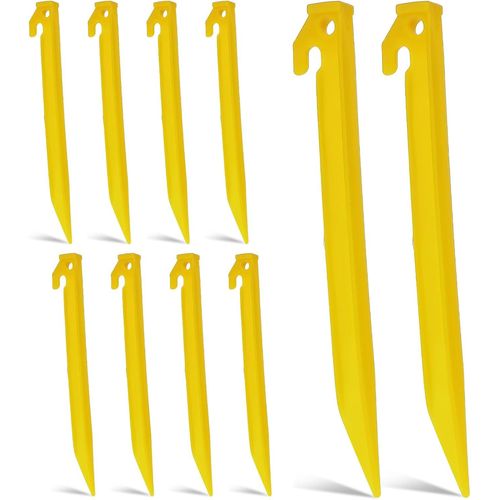 Lot De 10 Piquets De Tente En Plastique De 22,9 Cm, Piquets De Tente De Plage, Piquets De Tente, Piquets De Tente, Piquets De Sable, Piquets De Bâche De Pelouse, Piquets De Sable Pour Camping,.[G588]