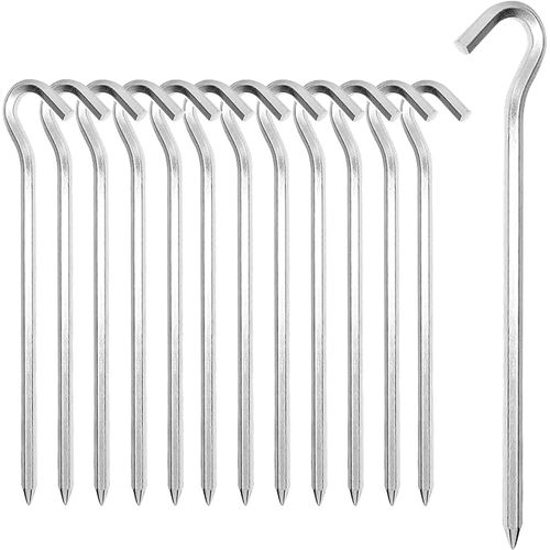 Piquet De Tente Sardines De Fixation Piquet Sardines Piquet,Piquets De Tente,12 Pièces Piquets De Tente Aluminium Aérospatial, 18cm / 7"" Piquet De Fixation, Sardines Camping, Sardines Tente.[G845]