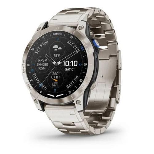 Garmin D2 Mach 1 47mm Aviator  47mm Aviator Smartwatch With Vented Titanium Bracelet