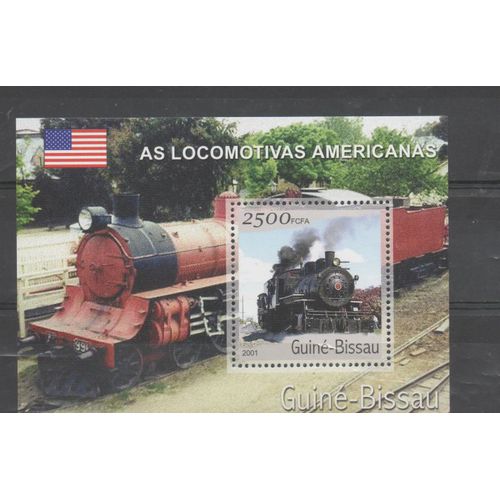 Guinée-Bissau Timbre Locomotive Du Monde 2001