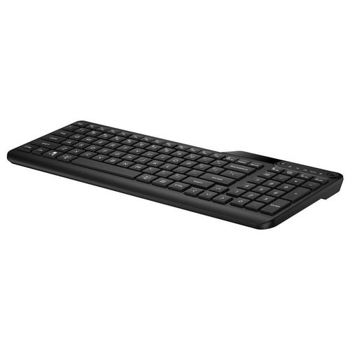 HP 475 - Clavier - bi-mode, multi-dispositifs, compact, disposition en 2 zones, déplacement des touches surbaissé, 12 boutons programmables - sans fil - 2.4 GHz, Bluetooth 5.3 - Français - noir...