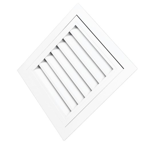 Grille d'aération murale à pignon - Dimensions extérieures 35 x 35 cm, dimensions intérieures 29,5 x 29,5 cm