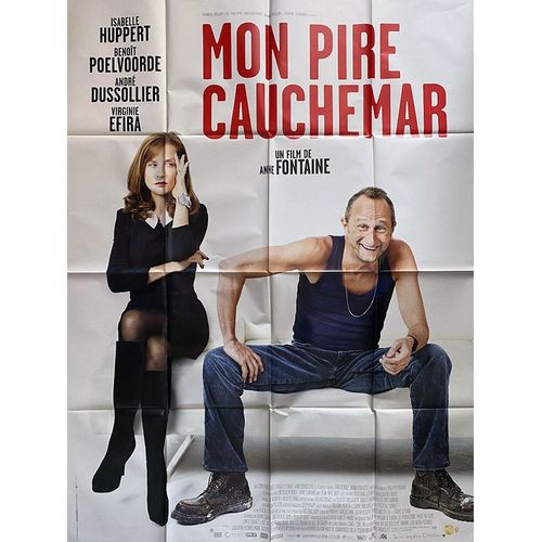 Mon Pire Cauchemar - Véritable Affiche De Cinéma - Format 120x160 Cm - De Anne Fontaine Avec Isabelle Huppert, Benoît Poelvoorde, André Dussollier, Aurélien Recoing, Virginie Efira - Année 2011