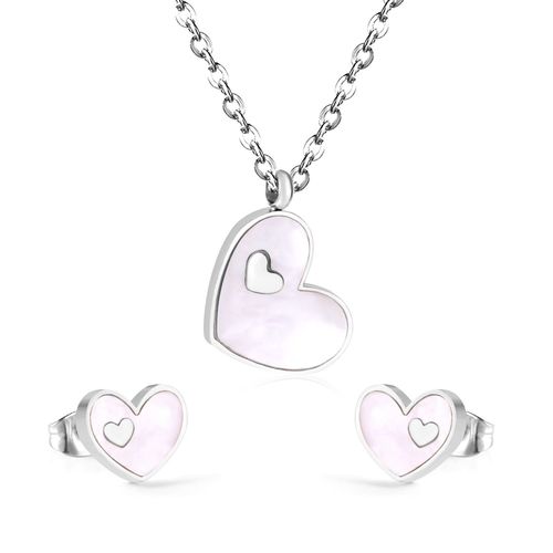 Luxusteel-Collier Pendentif Coquillage Blanc Et Noir Pour Femme, Ensembles De Boucles D'oreilles, Tour De Cou En Or, Colliers De Document, Cadeau Pour Meilleur Ami