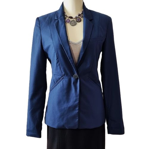 Veste Bershka Taille 36 Bleu Foncé Doublée