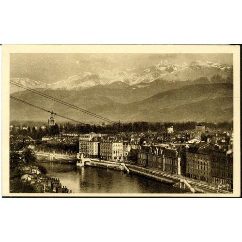 Carte Postale N°104, Grenoble, Isère, Vue Générale Et Les Alpes, 1948
