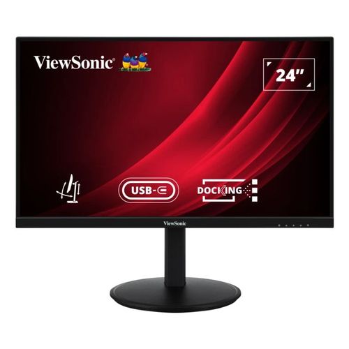 Ecran 24" Viewsonic VG2409U-2 1920x1080 IPS SuperClear® 16:9 350cd/m² 4ms 100Hz HDMI DisplayPort USB 3.2 USB-C HPs Pivot inclinaison,rotation réglage haut
