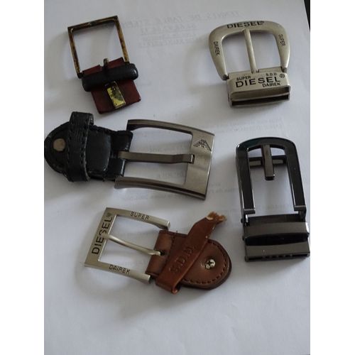 Lot De 5 Jolies Boucles De Ceintures (Diesel, Armani, Etc...)