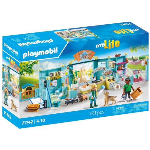 Playmobil My Life 71742 - Hôtel Des Animaux Avec Soigneurs