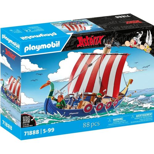 Playmobil Astérix 71888 - Astérix : Bateau Des Pirates Avec 4 Personnages