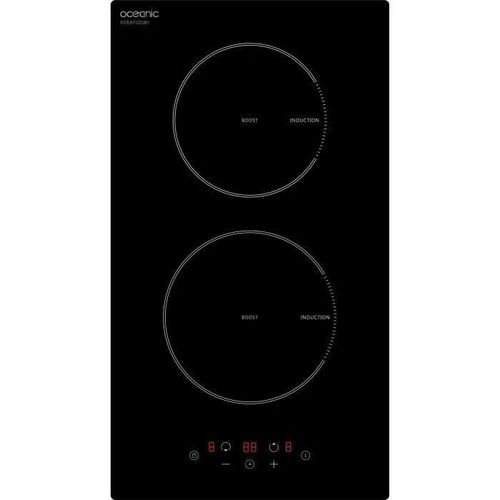 OCEANIC Domino induction noir encastrable - 3500W - 2 Boosters