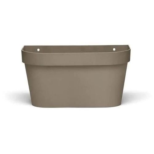 Pot Mural - Garden Id Star - Taupe 36 X 16 Cm - Réserve D'eau Avec Systeme De Trop-Plein - Recyclé Et 100% Recyclable