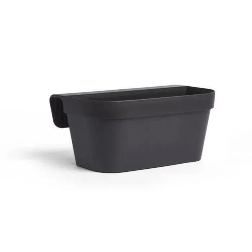 Jardiniere+Crochet - Garden Id Star - Noir-Anth 50 X 21 Cm - Fixation Facile - Réserve D'eau - Recyclé Et 100% Recyclable