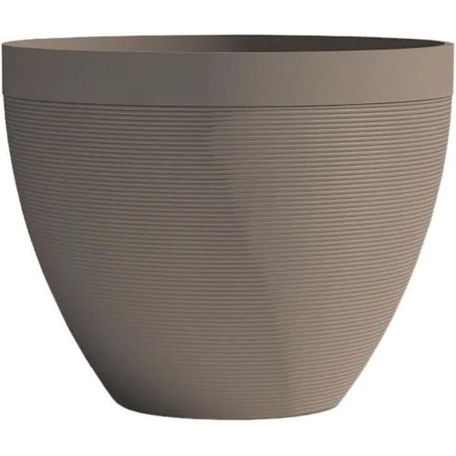 Pot De Fleurs - Garden Id - Green Care Impact Taupe - 30 X 26 Cm - Garanti 10ans - 100% Recyclé - Résistant Uv/Gel
