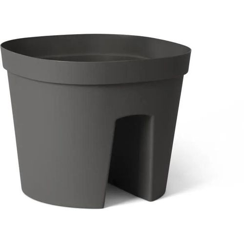 Pot Balustrade - Garden Id Smile - Anth. 30 Cm - S'adapte A Toutes Les Balustrades - Réserve D'eau - Recyclé Et 100% Recyclable