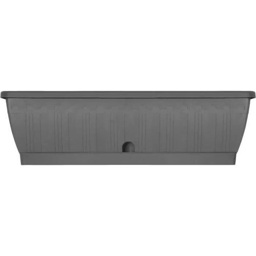 Jardiniere - Garden Id Terraflor - Anthracite 60cm - Solidité - Réserve D'eau - Recyclé & 100% Recyclable - Volume Pour Plantes.