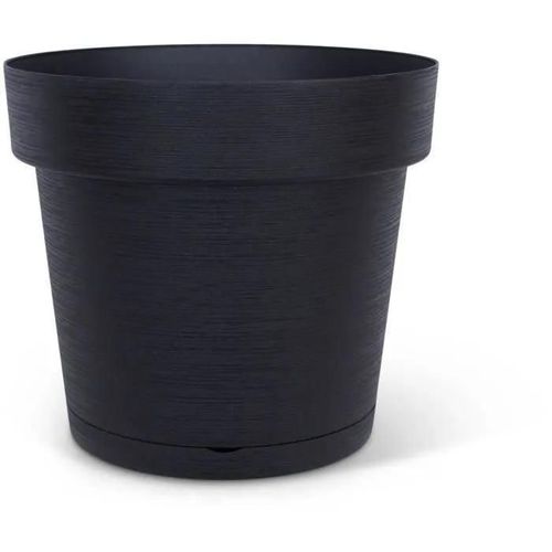 Pot A Réserve D'eau - Garden Id Glamour - Anthracite 40 Cm - Surface Granuleuse - Intérieur/Extérieur - Design Épuré.