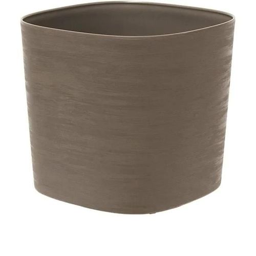 Pot Avec Réserve D'eau - Garden Id Respect - Taupe 25 X 25 Cm - 100% Déchets Ménagers - 100% Recyclable - Surface Structurée.